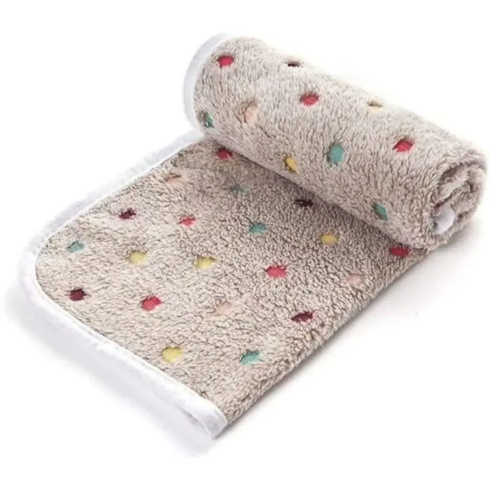 3 Pack Pet Blankets Medium 30x20 Soft Fleece Dog Cat Puppy Polka Dot Throw